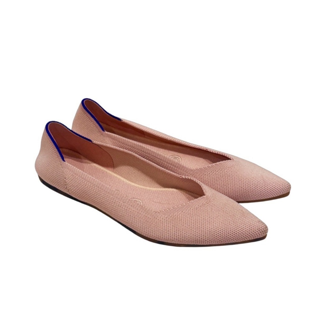 Rothy's The Point Ballet Flats Shoes Light‎ Pink Tortoise Shell Outsole US 7.5
